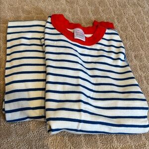 Hanna Andersson Navy and White Striped Pajama Set